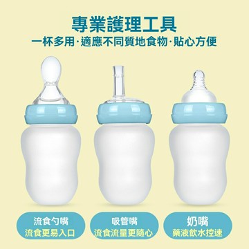 【防嗆防漏】老人餵食器 米糊瓶 輔食勺 餵食勺 軟頭硅膠 寬口擠壓式 流食營養糊 臥床病人護理 防漏防嗆設計