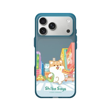 iPhone 17 Pro Max Clear (相機按鈕) 夜幕藍 - 柴語錄 Shiba Says - 出國小確幸