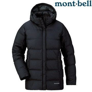 Mont-Bell Travel Down 女款 連帽羽絨外套/長版羽絨外套 1101549 TRBK 純黑