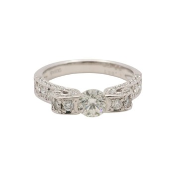 JEWELRY 無品牌珠寶 鑽石 PT900鉑金戒指 【二手名牌BRAND OFF】