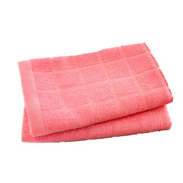 台灣興隆毛巾 方格超吸水毛巾 76 x 33cm 珊瑚粉  2條