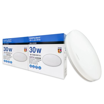 EVERLIGHT 【4入】 星晴 30W LED 單色壁切 吸頂燈 白光/自然光 全電壓