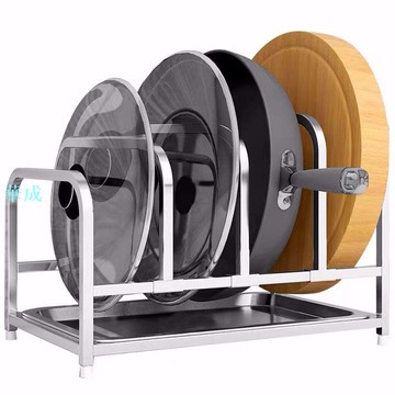 廚房置物架 曾不銹詩鍋蓋架 刀架 廚房置物櫃 多功能置物架 鍋具收納架 家用菜板架廚房用具架