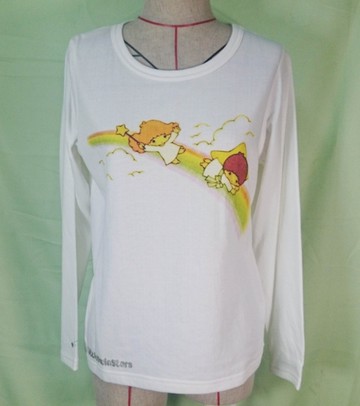 【震撼精品百貨】Little Twin Stars KiKi&LaLa 雙子星小天使~彩虹_透氣棉長T