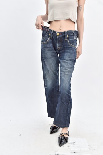 (L) levis 牛仔直筒藍色長褲