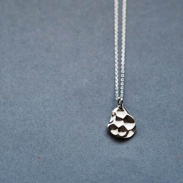 Crater 紋理項鍊 925銀 男女皆可 獨特設計