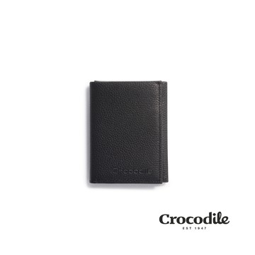 Crocodile鱷魚皮件 三折短夾 男生皮夾 小錢包 6卡-Rocky系列-0103-09908-黑藍咖三色