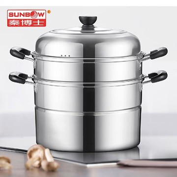 秦博士 304豐碩三層炊蒸鍋7.5L SZ5528-304