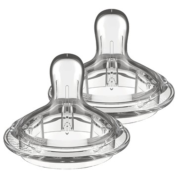 nanobebe 母感超柔軟矽膠奶嘴 雙重透氣設計 防脹氣  6個月以上  2個