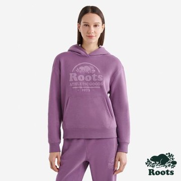 Roots女裝- HERITAGE BEAVER 連帽上衣-紫紅