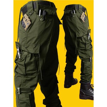 軍綠色執政官夏季長褲男薄款訓作軍迷軍事風工裝褲耐磨收褲腳通勤