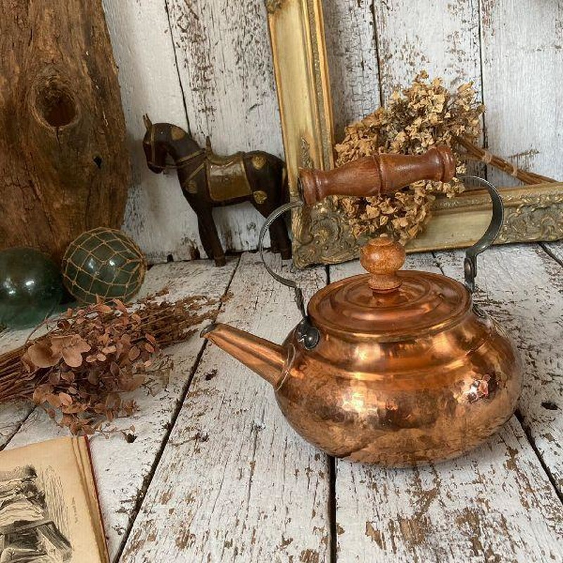 茶道具 銅器 薬缶 やかん 骨董品 アンティーク 銅なべ 0001煎茶道具