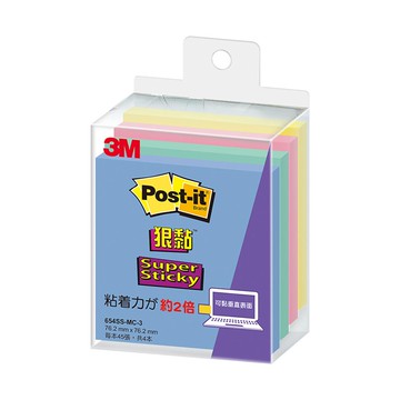3M狠黏便條紙-654SS-MC-3-3x3吋