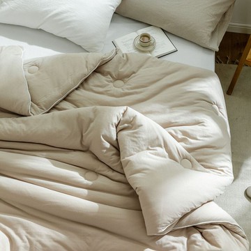 大豆纖維被簡約純色春秋被芯冬季加厚單雙人被子天竺棉四季空調被