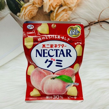 日本 FUJIYA 不二家  NECTAR 白桃QQ軟糖 48g 白桃風味 心型軟糖｜全店$299 全家取貨免運｜領券9折｜APP下單最高再賺22%點數⚡