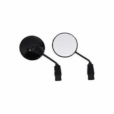 ワイビーエーバイクパーツセンター カスタムミラー ラジカルタイプ 8mm 左右セット 黒 6045（直送品）