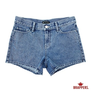 BRAPPERS 女款 Boy friend系列-中腰全棉短褲-深藍
