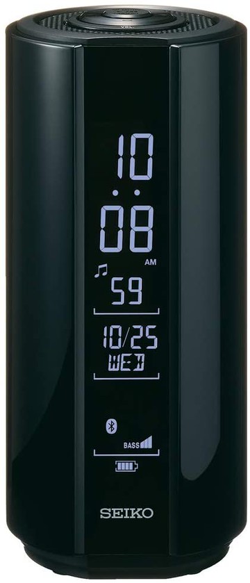 SEIKO【日本代購】精工 液晶鬧鐘 無線音箱-SS201W - 黑