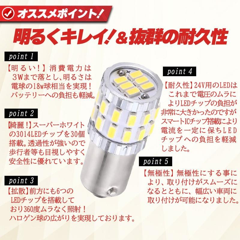 G14 (BA9S) COB LED 白色 4個セット 正極性