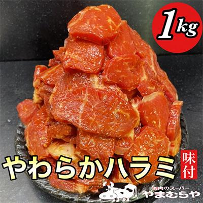 ふるさと納税 亀岡市 牛やわらかハラミ味付焼肉用1kg　(200g×5パック)　自家製タレ付