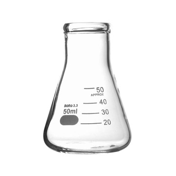 量杯燒杯 三角燒杯 50ml 玻璃燒杯 刻度玻璃杯 錐形杯 實驗室級加厚款 牛奶瓶 玻璃瓶 裝飾 165-GCD50