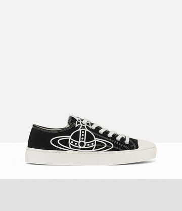 Vivienne Westwood Low Top Canvas Plimsoll Cotton Canvas Black 7-40 Women