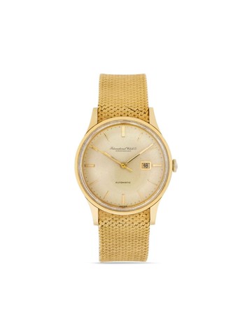 IWC Schaffhausen - 1970s pre-owned Classic 709A 34mm - men - 18kt Yellow Gold/stainless steel - One Size