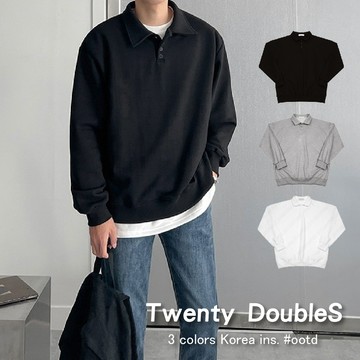 【20ss_select】韓國 抗皺POLO衫 韓國男裝 polo 長袖上衣 大學T 素面 polo衫 KC51 K-2