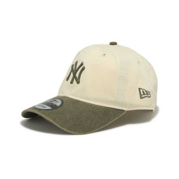 New Era 棒球帽 920 2 Tone Snow Wash 紐約洋基 石灰 橄欖綠 水洗 NE60766689