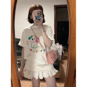 免運 夏天韓風女裝 100%純棉 寬鬆上衣 短袖t恤女 oversize 大碼短袖上衣 shirt 女生衣服 2494