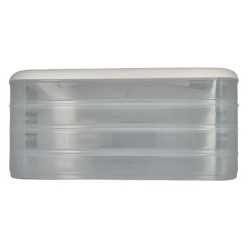 大容量可疊加水餃盒 PP材質 1盒4層  30.6 x 23 x 5cm  白色  1個