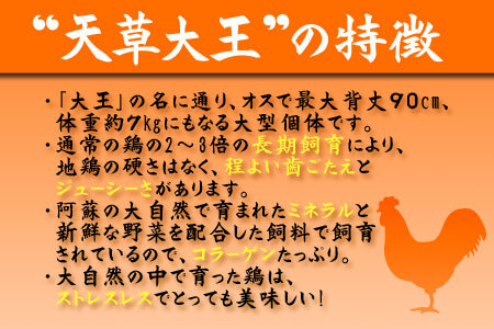 希少！くまもと地鶏　天草大王　もも・むね肉カット　1kg