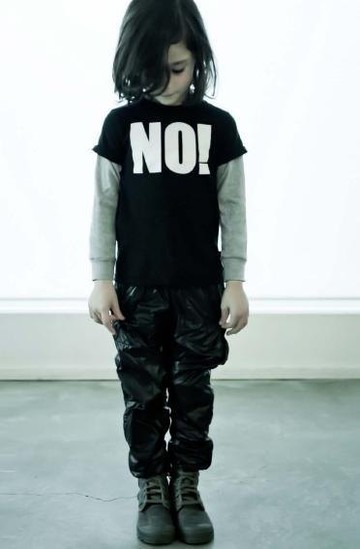 NUNUNU 黑色防風保暖長褲