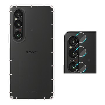 RedMoon SONY Xperia 1 VI 2024 手機殼貼2件組 空壓殼鏡頭增高版+厚版鏡頭貼