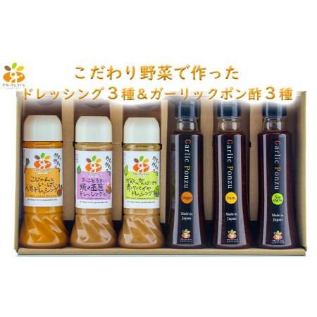 ふるさと納税 こだわり野菜で作ったドレッシング３種＆ガーリックポン酢３種セット 高知県高知市