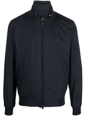 Corneliani - zipped bomber jacket - men - Polyester/Polyester - 48 - Blue