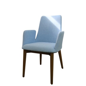 展示品出清 / 9098-6 藍色布藝扶手椅