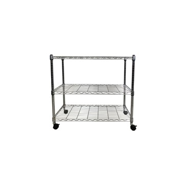 我塑我形 90 x 45 x 80 cm MIT耐重移動式萬用鐵力士鍍鉻三層收納架 置物架 鐵力士架 三層架