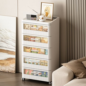 抽屜式收納櫃客廳零食置物櫃多層夾縫儲物櫃家用臥室可移動床頭櫃