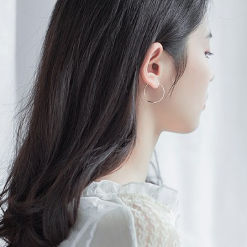 銀致S925銀耳圈女簡約耳環氣質高級感法式小眾非S925銀百搭2022新