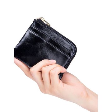 2023真皮男士零錢包超薄多功能軟皮卡包硬幣包男迷你小錢包耳機包