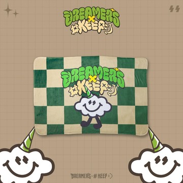 #KEEP x DREAMERS 聯名款 BLANKET 小雲毯 格紋 夢想家 雲朵人 毛毯 毯子【KS212】