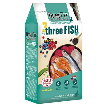 BENEFIT 斑尼菲 L.I.D 無穀貓糧  2kg  1個  鮭魚 + 鯡魚 + 鱈魚