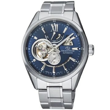 Orient 東方錶 (RE-AV0003L) OPEN HEART系列 鏤空機械錶 鋼帶款/藍 41mm｜樂天全館特惠中★指定刷卡回饋10%