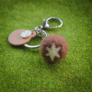 羊毛氈 香菇吊飾鑰匙圈-火鍋料系列