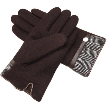 現貨+預購 羊毛手套男手套-皮革邊金屬扣防寒加厚加保暖時尚男配件72q3【獨家進口】【米蘭精品】