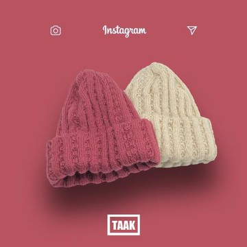 梅子色女秋冬百搭雙層卷邊羊毛線