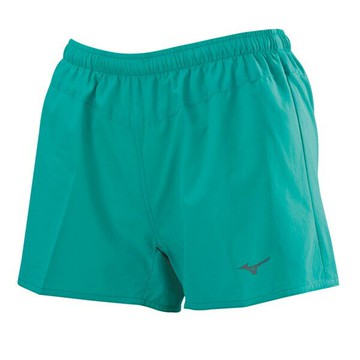 Mizuno  素色短版 女路跑褲-珊瑚綠 J2TB625837
