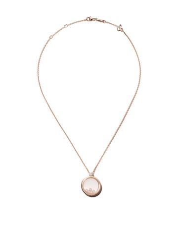 Chopard - 18kt rose gold Happy Diamonds Icons pendant necklace - women - Diamond/18kt Gold - One Size - Pink