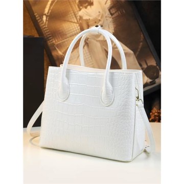 大氣鱷魚紋真皮中年高級感手提包